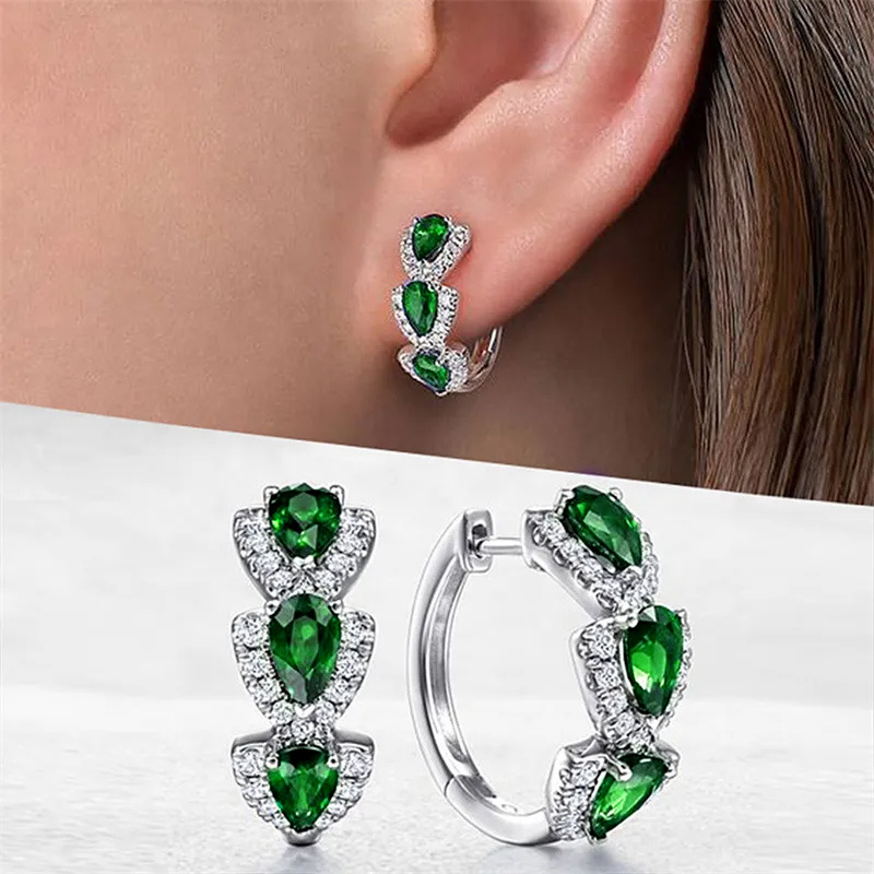Women Accessories Usa - Nowe kolczyki koła z cyrkoniami w
