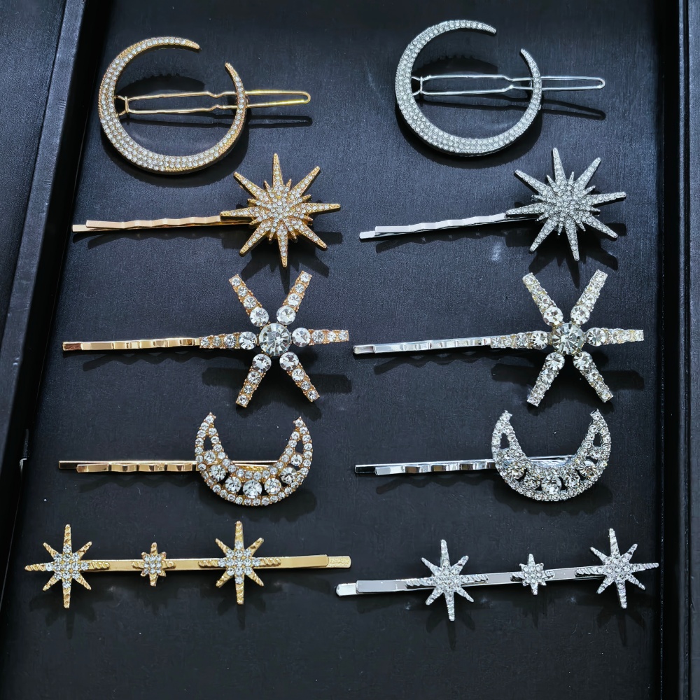 Women'S Accessories H&M - Zestaw 3/4 sztuk: kryształowe spinki do