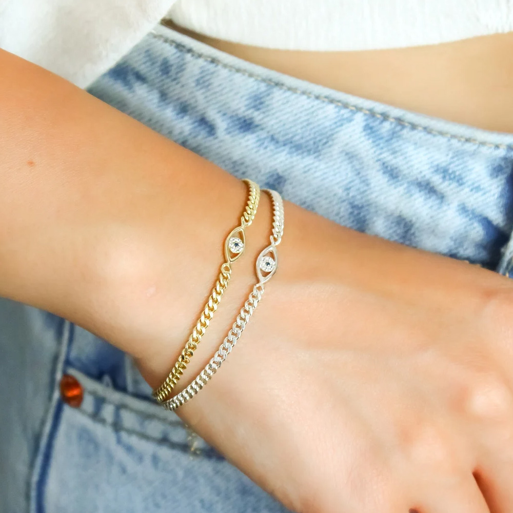 Evil Eye Bracelet - Stonefans prosta bransoletka Evil Eye kubański
