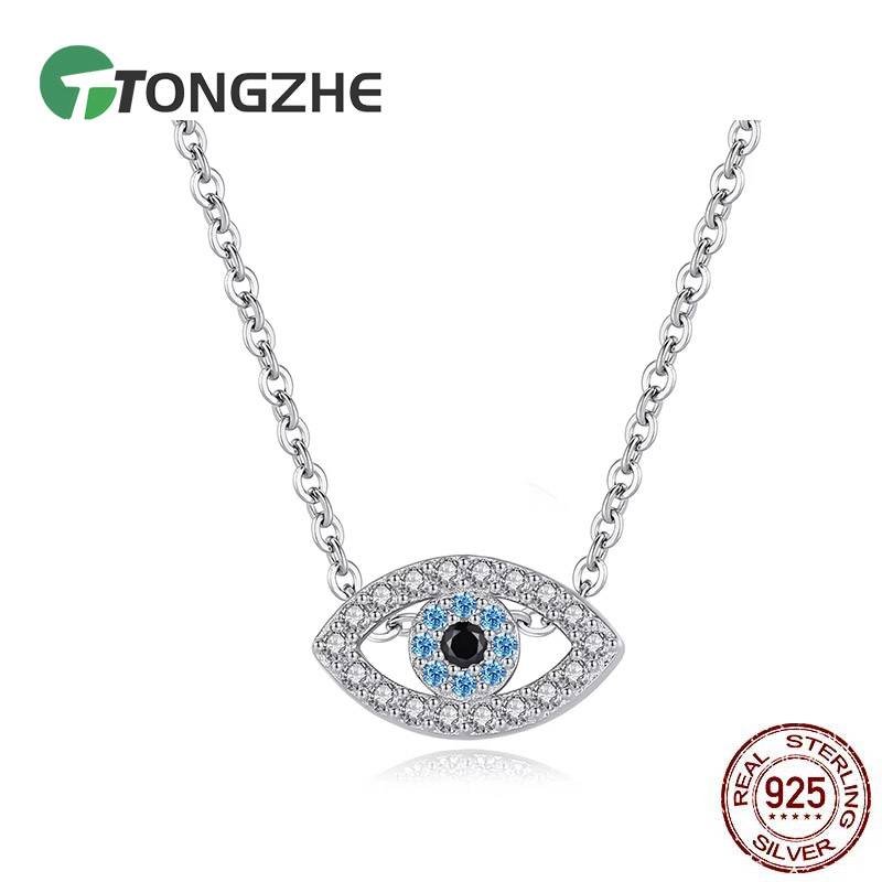 Evil Eye Bracelet - TONGZHE Evil Eyes wisiorek 925 Sterling