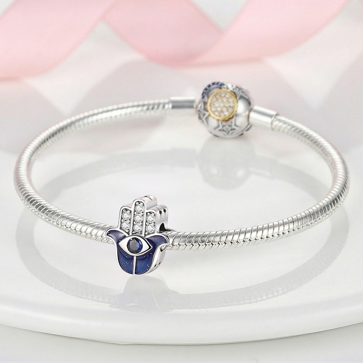 Srebrny próby 925 wisiorek z m – Evil Eye Bracelet recenzja i cena
