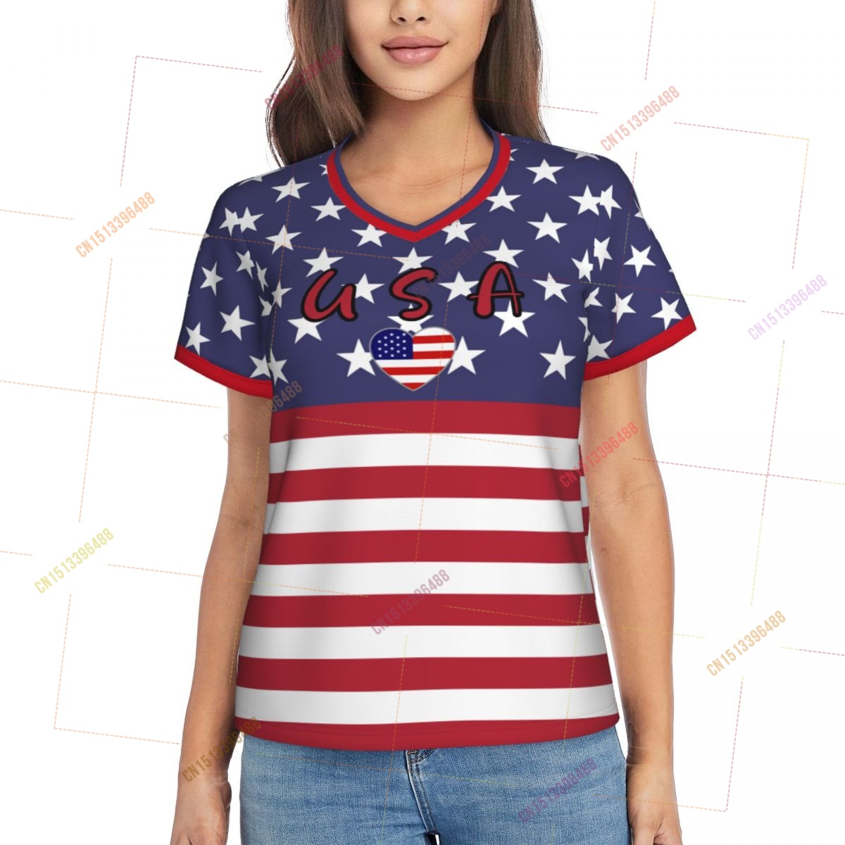 Koszulki z flagą USA dla kobie – Women Accessories Usa recenzja i cena