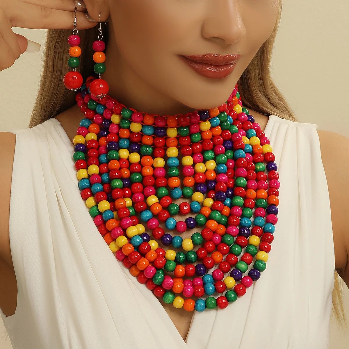 Afrykański zestaw naszyjników  – Women'S Accessories Amazon recenzja i cena